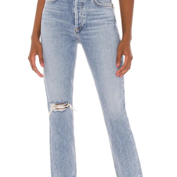 AGOLDE Riley High Rise Straight Crop - Picture 1 of 5